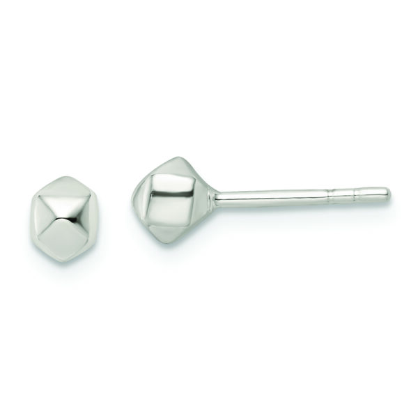 Sterling Silver Polished Geometric Shape Post Earrings