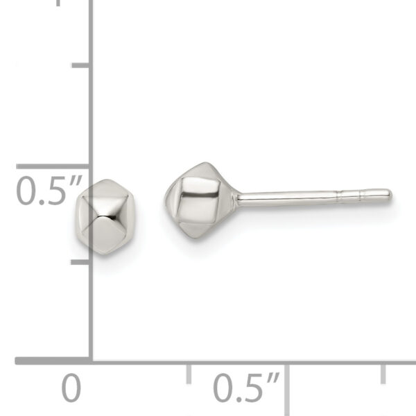 Sterling Silver Polished Geometric Shape Post Earrings - Image 3