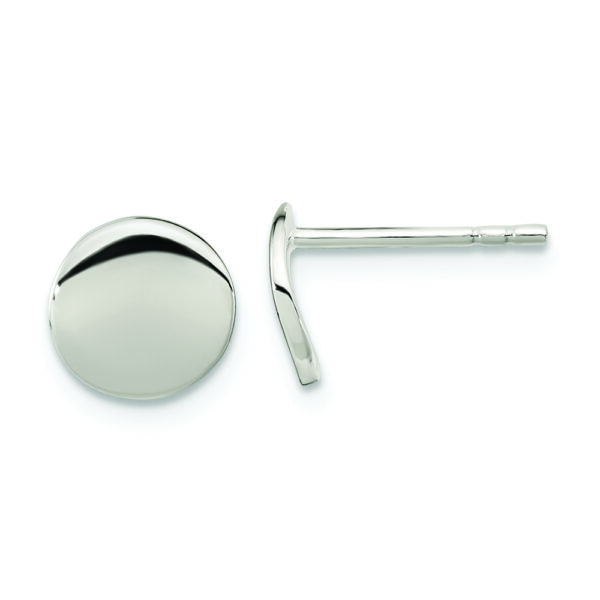Sterling Silver Polished Flat Circle Post Earrings