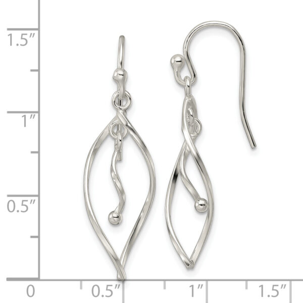 Sterling Silver Polished Twisted Fancy Dangle Earrings - Image 3