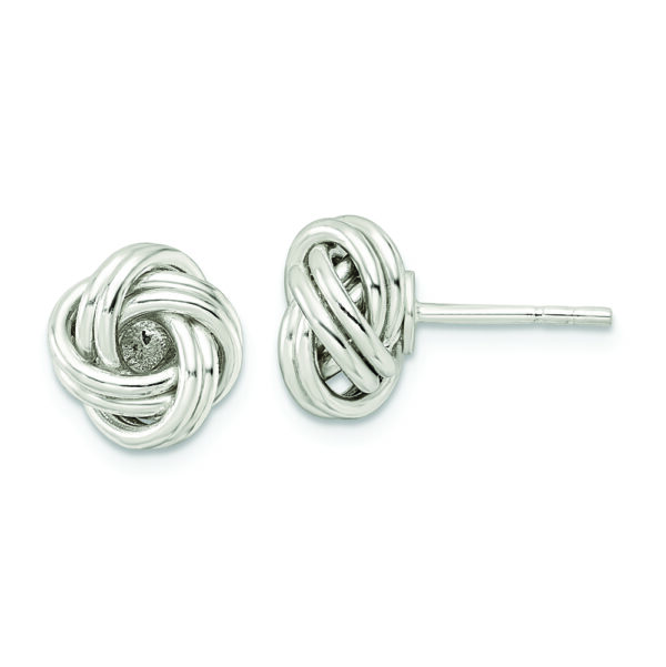 Sterling Silver Polished Love Knot Post Earrings