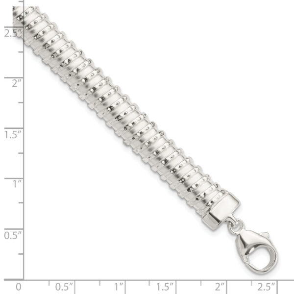Sterling Silver Polished Textured Bracelet - Image 2