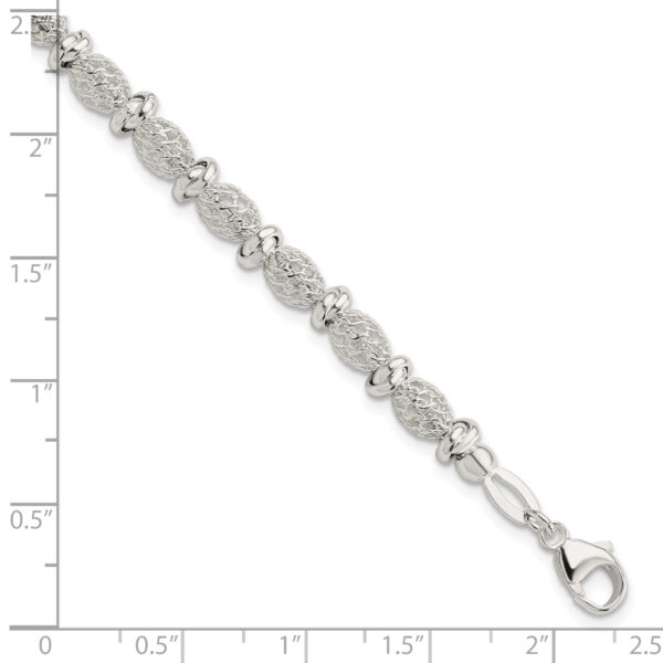 Sterling Silver Polished Filigree Bracelet - Image 2