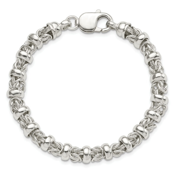 Sterling Silver Fancy Byzantine Bracelet - Image 3