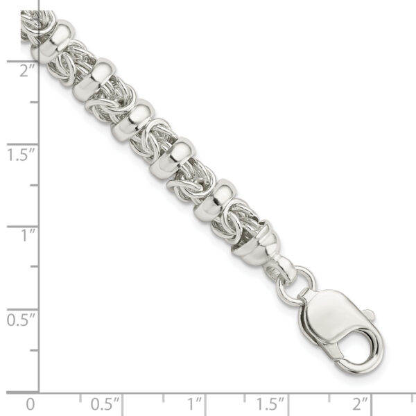 Sterling Silver Fancy Byzantine Bracelet - Image 2