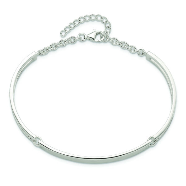 Sterling Silver Polished w/1.25 in ext. Bracelet - Image 3