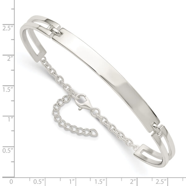 Sterling Silver Polished w/1.25 in ext. Bracelet - Image 2