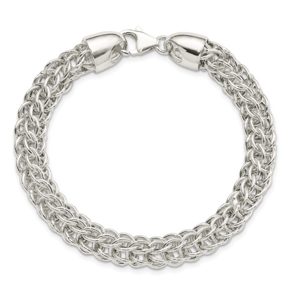 Sterling Silver Polished Fancy Circle Link 7.5in Bracelet - Image 3