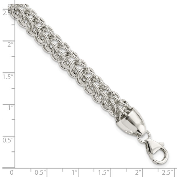 Sterling Silver Polished Fancy Circle Link 7.5in Bracelet - Image 2
