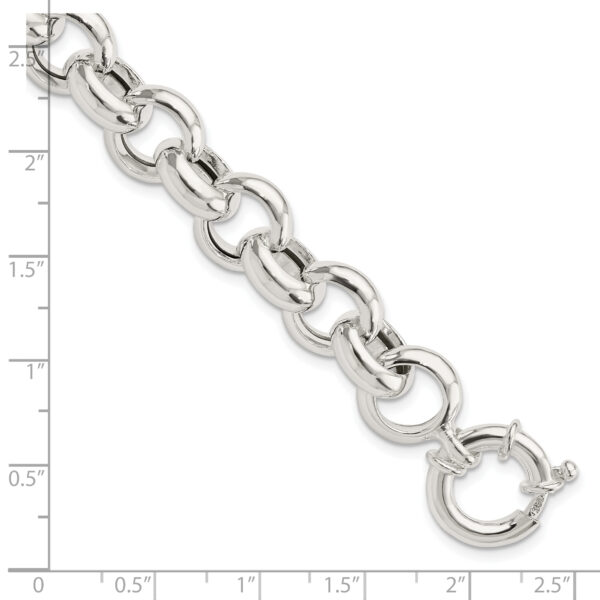 Sterling Silver Polished Fancy Link Bracelet - Image 2