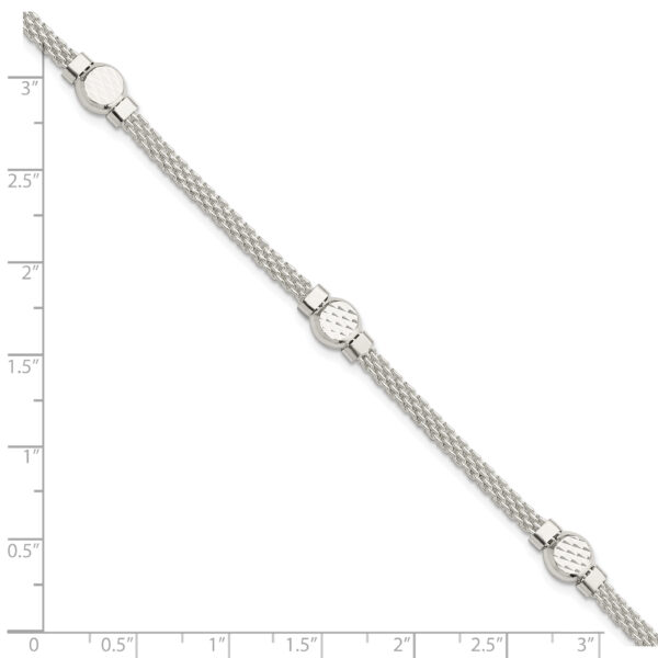Sterling Silver Mesh Fancy Bracelet - Image 3