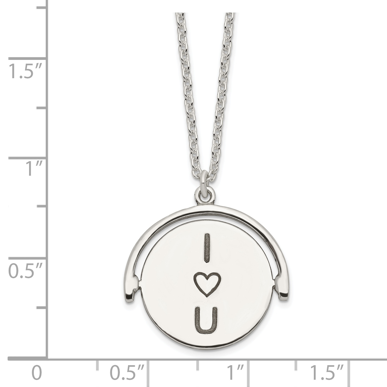 Sterling Silver I Love You Forever Necklace - Image 2