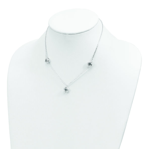 Sterling Silver Love Knot Necklace - Image 3