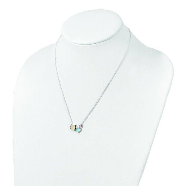 Sterling Silver Multi Color Chalcedony Necklace - Image 3