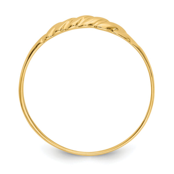 14K Ridged Dome Ring - Image 2