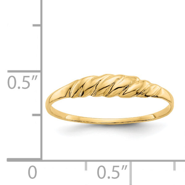 14K Ridged Dome Ring - Image 3