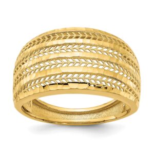 14K Polished Fancy Ring
