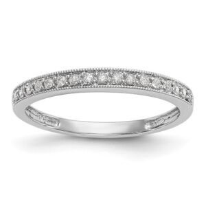 14K White Gold Diamond Band
