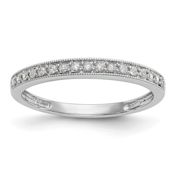 14K White Gold Diamond Band