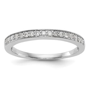 14K White Gold Diamond Band