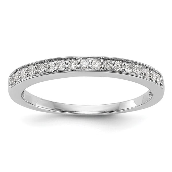14K White Gold Diamond Band
