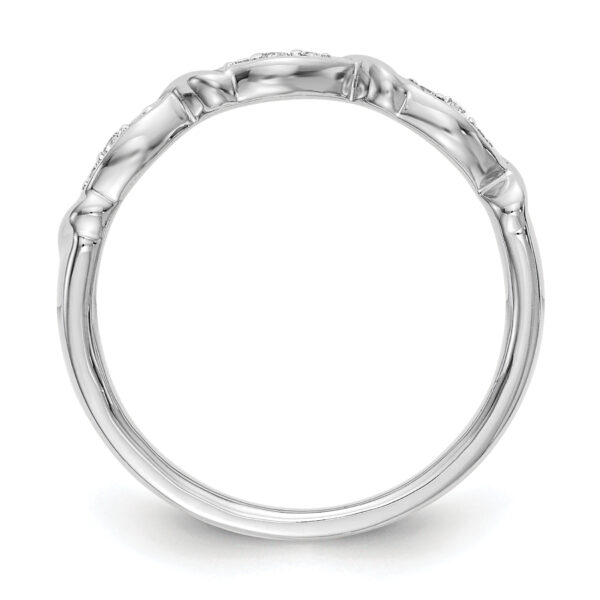 14K White Gold Diamond Band - Image 2