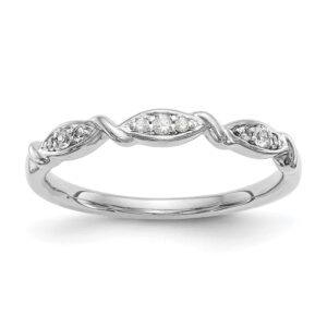 14K White Gold Diamond Band