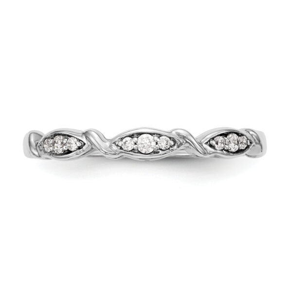 14K White Gold Diamond Band - Image 3