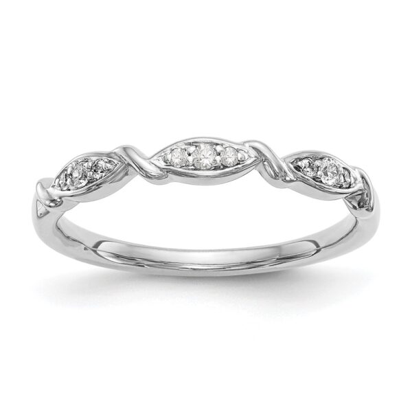 14K White Gold Diamond Band