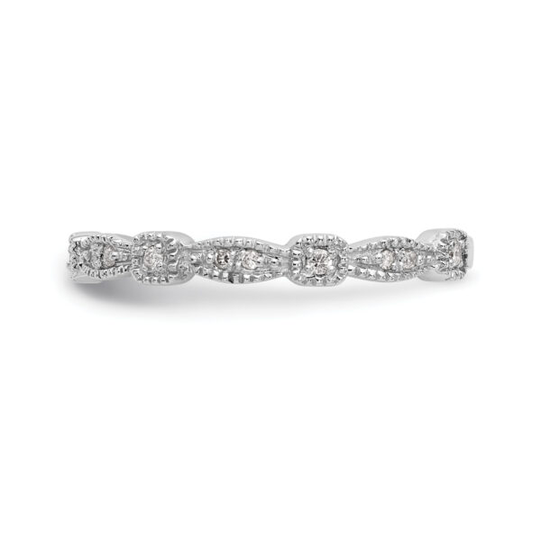 14K White Gold Diamond Band - Image 3