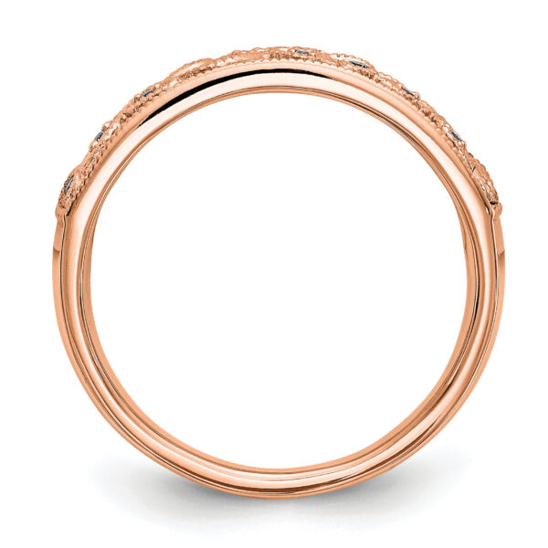 14K Rose Gold Diamond Band - Image 2