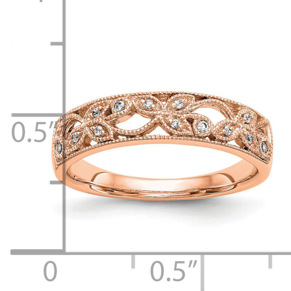 14K Rose Gold Diamond Band - Image 3