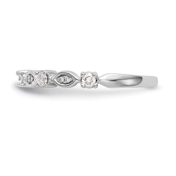 14K White Gold Diamond Band - Image 3