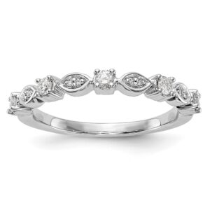 14K White Gold Diamond Band