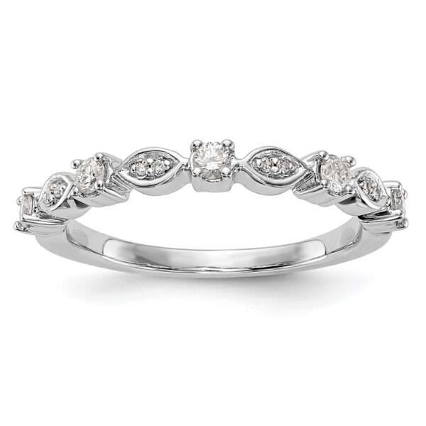 14K White Gold Diamond Band