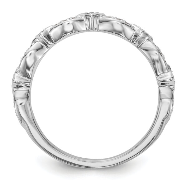 14K White Gold Diamond Band - Image 2