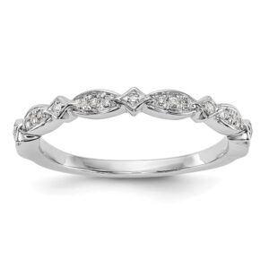 14K White Gold Diamond Band