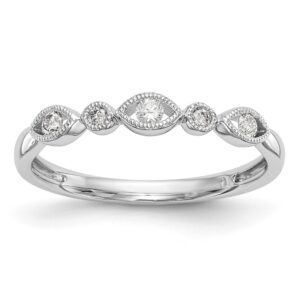 14K White Gold Diamond Band