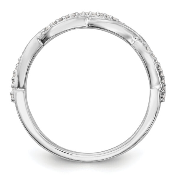 14K White Gold Diamond Band - Image 2
