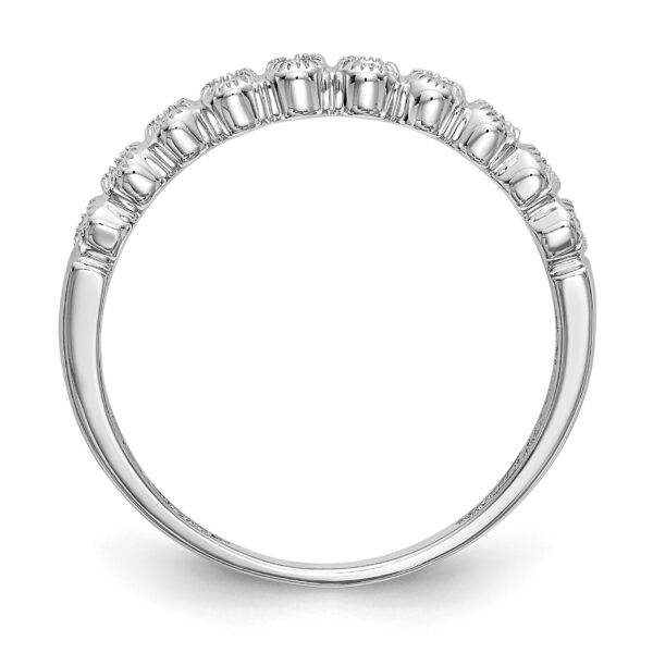 14K White Gold Diamond Band - Image 2