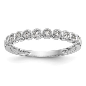 14K White Gold Diamond Band