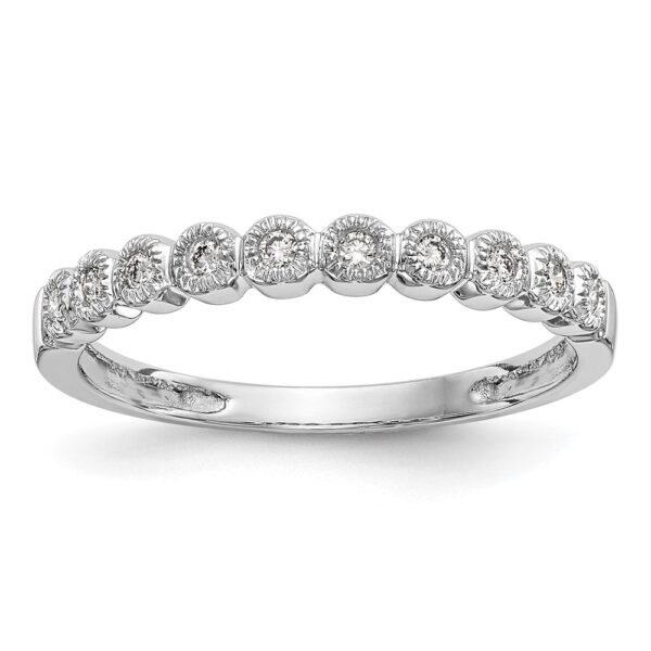 14K White Gold Diamond Band