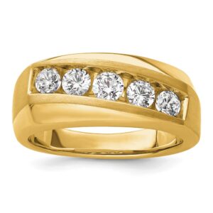 10K Lab Grown Diamond VS/SI FGH Men's 5-Stone Ring