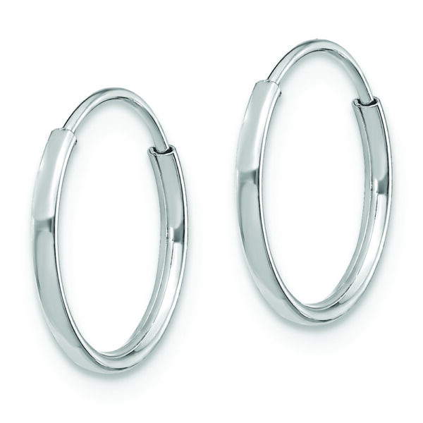 14k Madi K White Gold Endless Hoop Earrings - Image 2