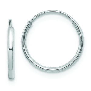 14k Madi K White Gold Endless Hoop Earrings