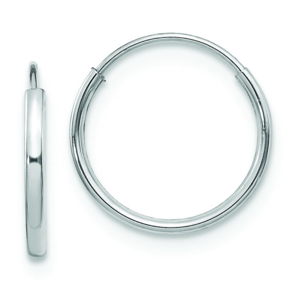 14k Madi K White Gold Endless Hoop Earrings