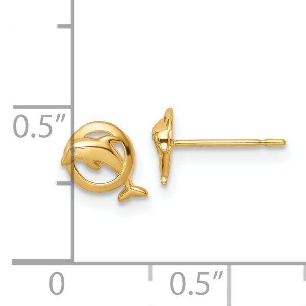 14k Madi K Dolphin Post Earrings - Image 2