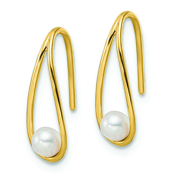 14k Madi K Freshwater Cultured Pearl Teardrop Earrings - Image 2