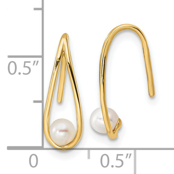 14k Madi K Freshwater Cultured Pearl Teardrop Earrings - Image 3