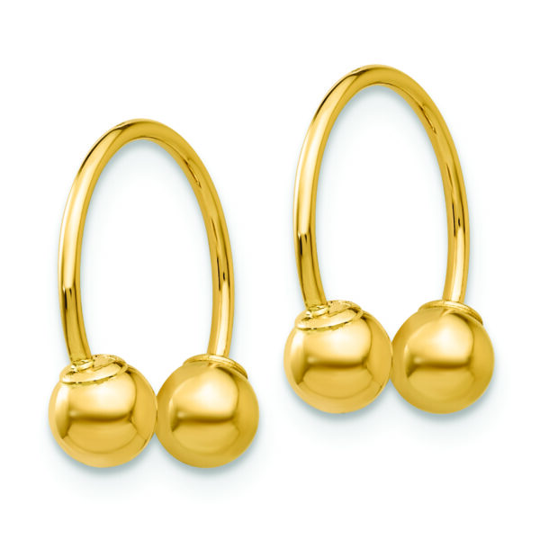 14k Madi K Open Hoop Beaded Earrings - Image 2